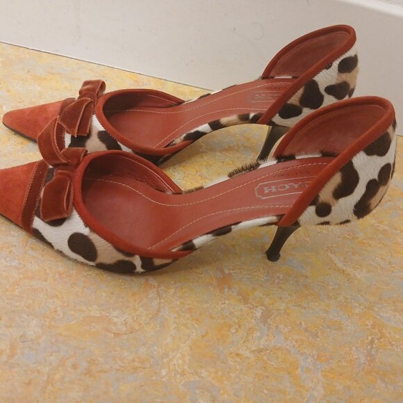 Coach Pony Hair Cheetah Pumps HEELS - Picture 8 of 14